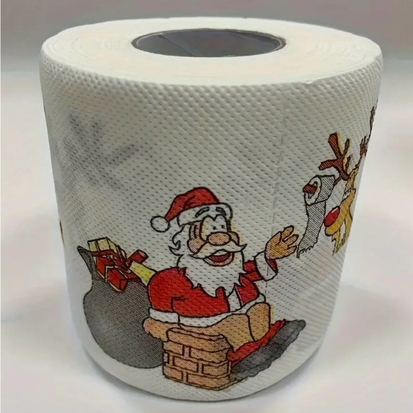 Santa Claus & Reindeer Gag Toilet Paper | Funny Christmas Novelty Gift - Picture 3 of 16